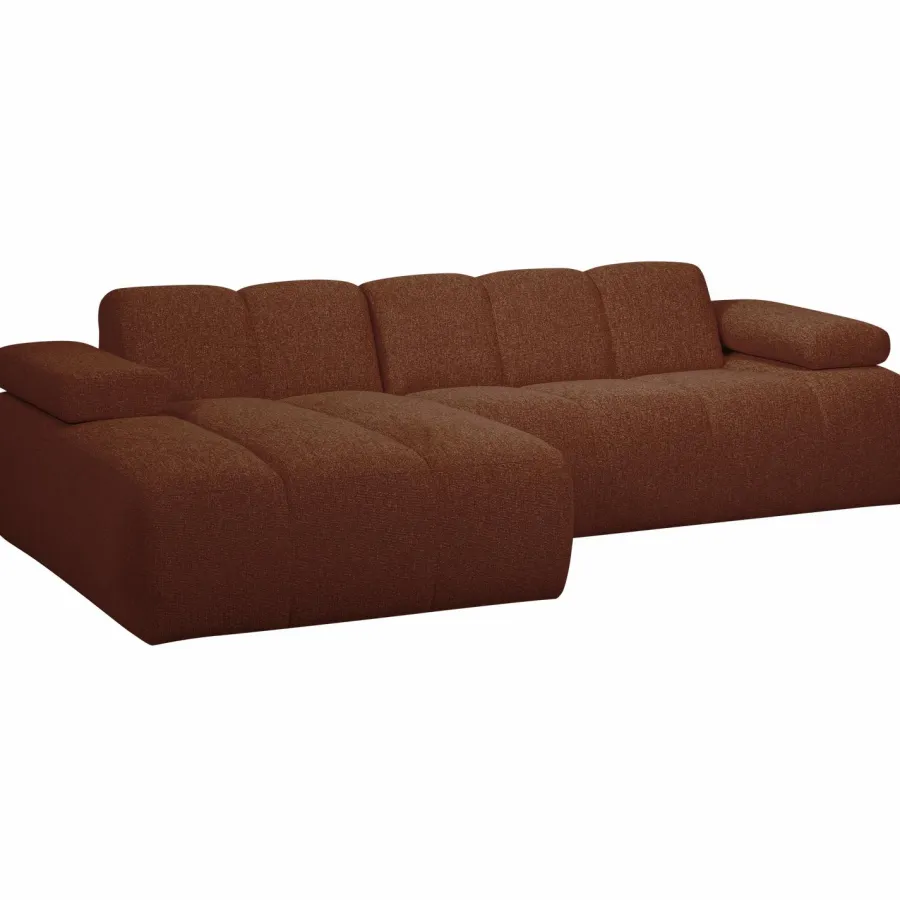 Woood MOJO chaise longue links boucle roestbruin melange Online