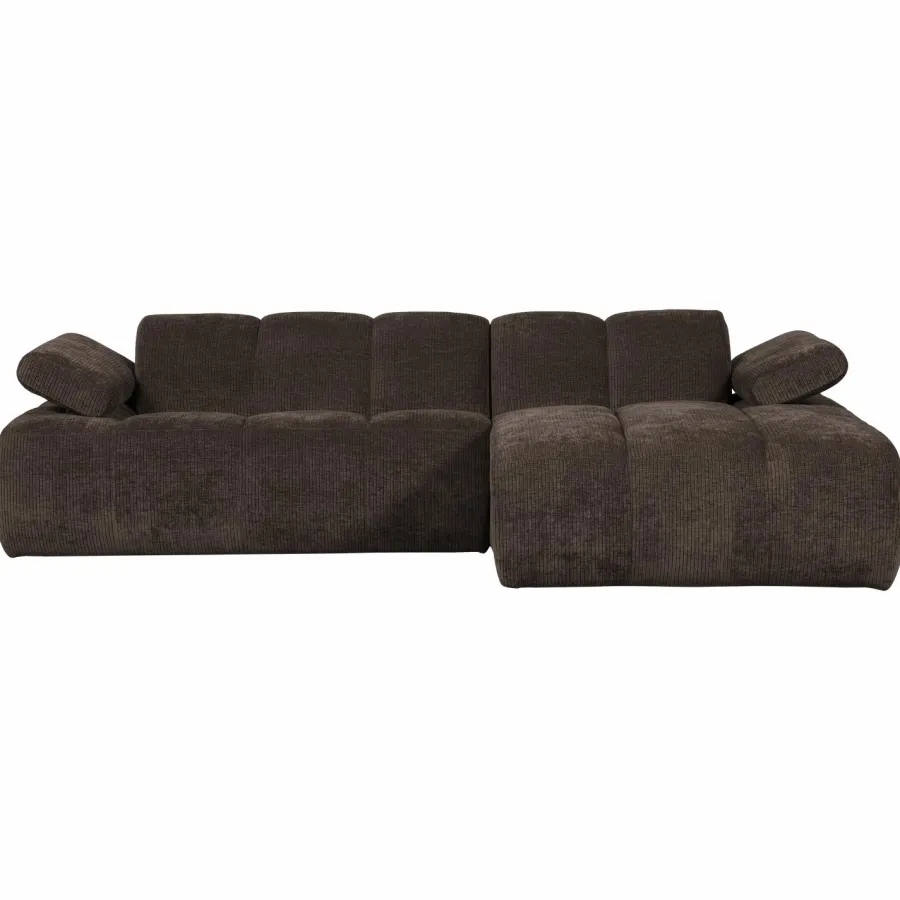 Woood Mojo chaise longue bank rechts ribstof bruin Sale