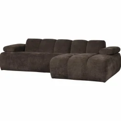 Woood Mojo chaise longue bank rechts ribstof bruin Sale