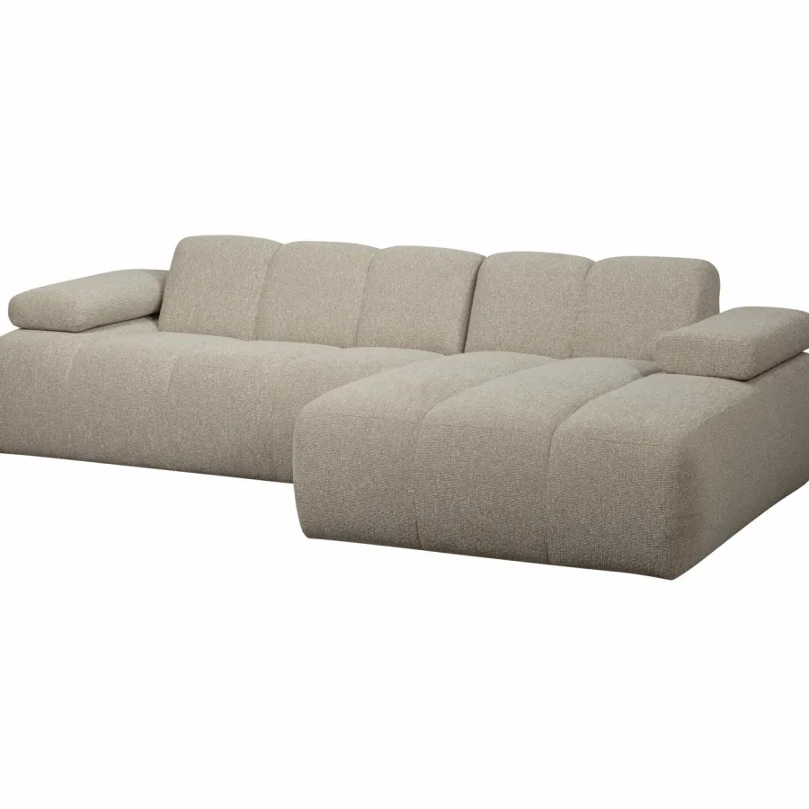 Woood MOJO chaise longue rechts boucle beige melange New