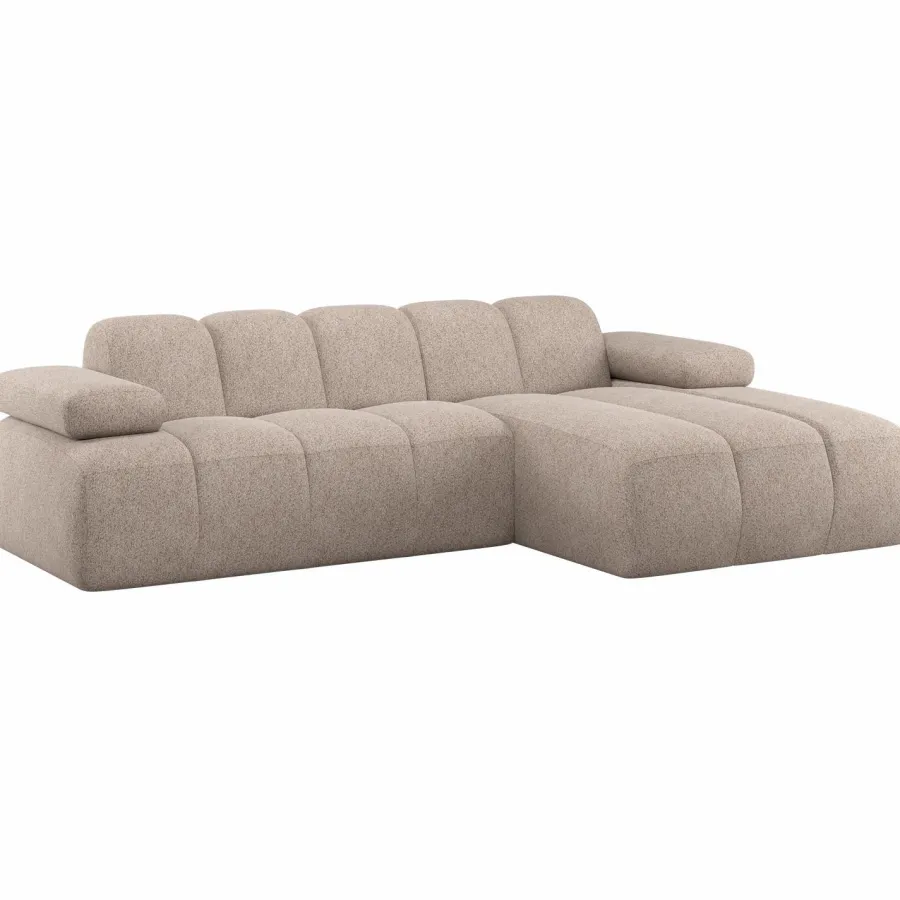 Woood Mojo Chaise Longue Bank Rechts Wollig Donkerzand Outlet