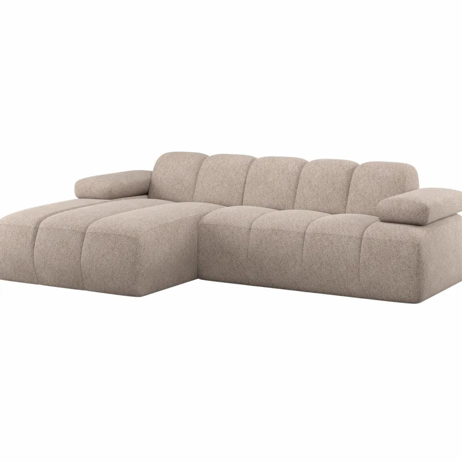 Woood Mojo Chaise Longue Bank Links Wollig Donkerzand Hot