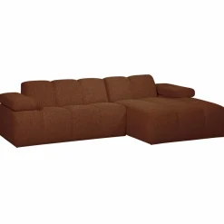 Woood MOJO chaise longue rechts boucle roestbruin melange Hot