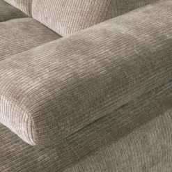Woood Mojo chaise longue bank rechts ribstof donkerzand New
