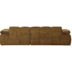Woood Mojo Chaise Longue Bank Rechts Geweven Ribstof Honinggeel New
