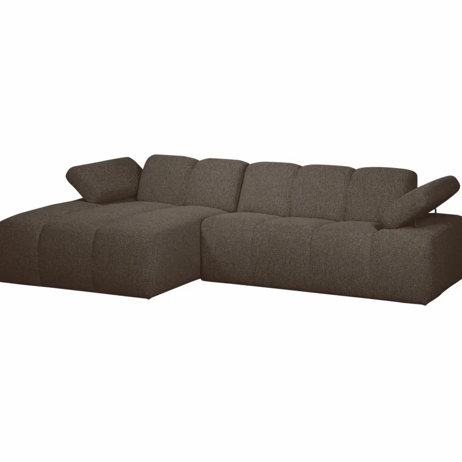Woood MOJO chaise longue links boucle bruin melange New