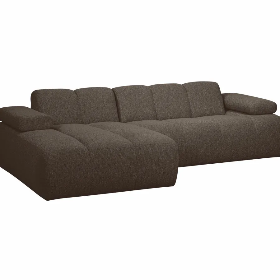 Woood MOJO chaise longue links boucle bruin melange New