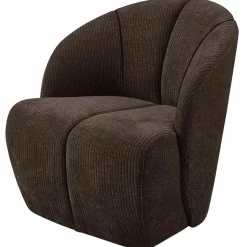 Woood MOJO draaifauteuil geweven ribstof bruin Clearance