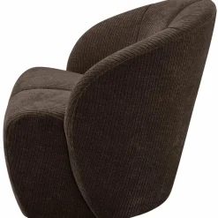 Woood MOJO draaifauteuil geweven ribstof bruin Clearance