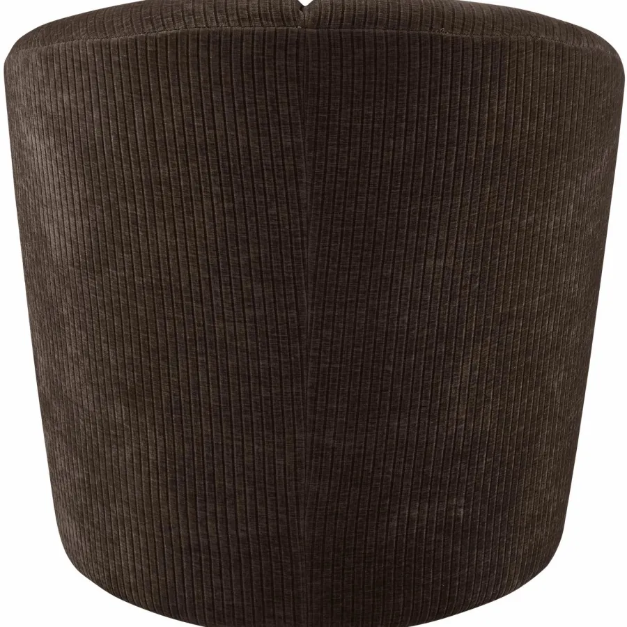 Woood MOJO draaifauteuil geweven ribstof bruin Clearance