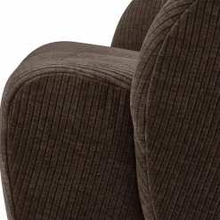 Woood MOJO draaifauteuil geweven ribstof bruin Clearance