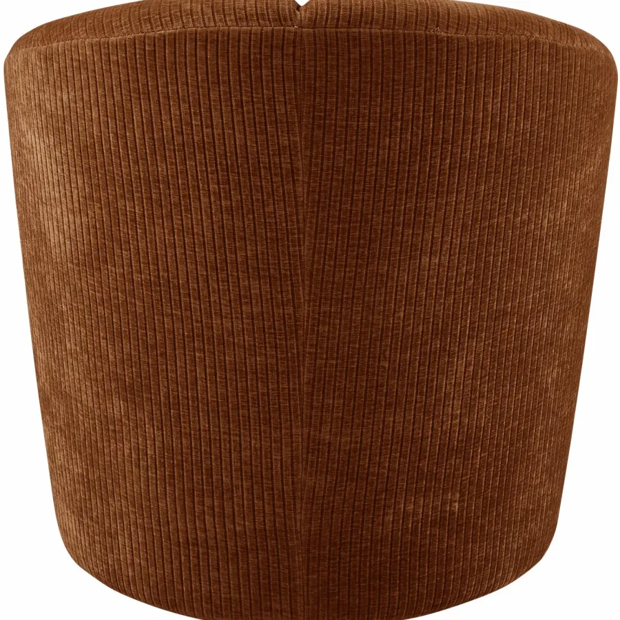 Woood MOJO draaifauteuil geweven ribstof roestbruin Sale