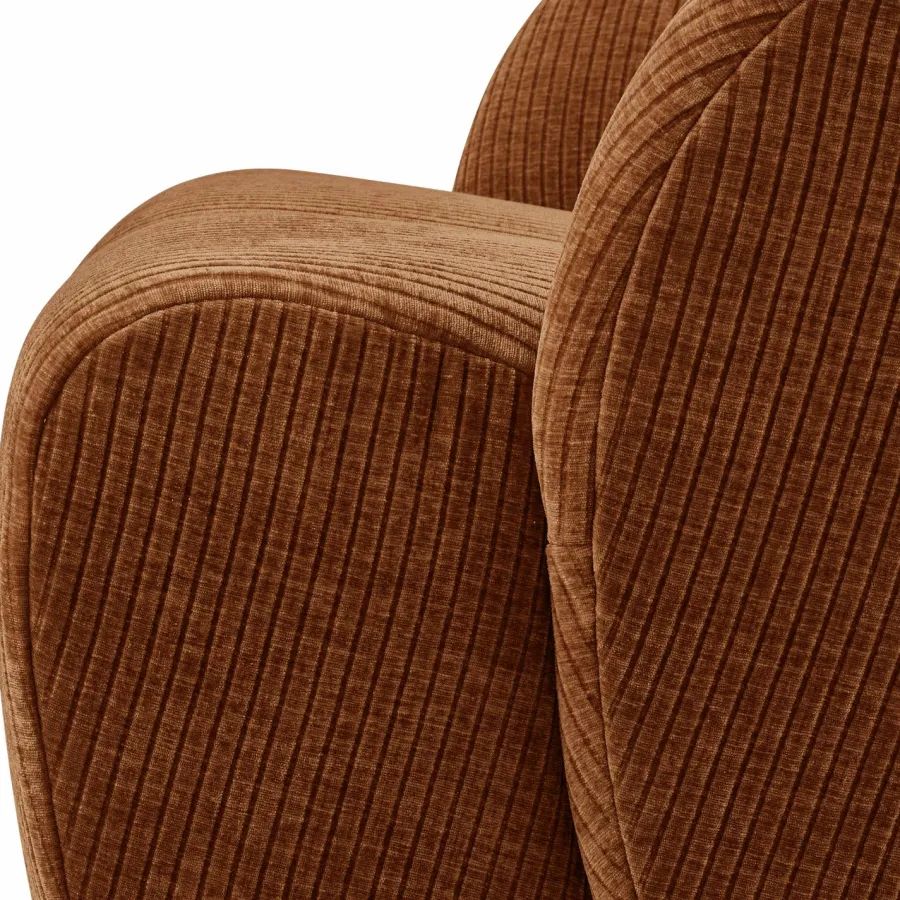 Woood MOJO draaifauteuil geweven ribstof roestbruin Sale