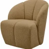 Woood MOJO draaifauteuil boucle geel/bruin melange Hot