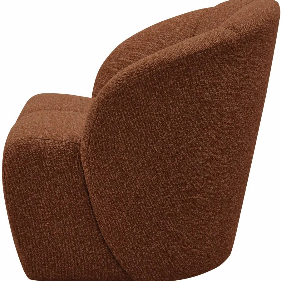 Woood MOJO draaifauteuil boucle roestbruin melange Hot
