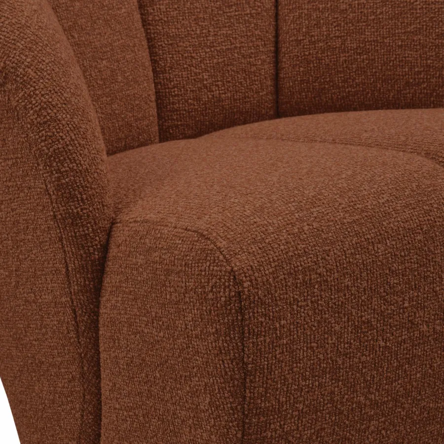 Woood MOJO draaifauteuil boucle roestbruin melange Hot