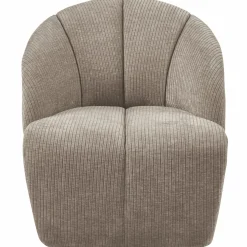 Woood MOJO draaifauteuil geweven ribstof donker zand Discount