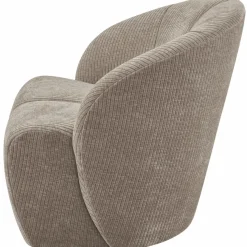 Woood MOJO draaifauteuil geweven ribstof donker zand Discount