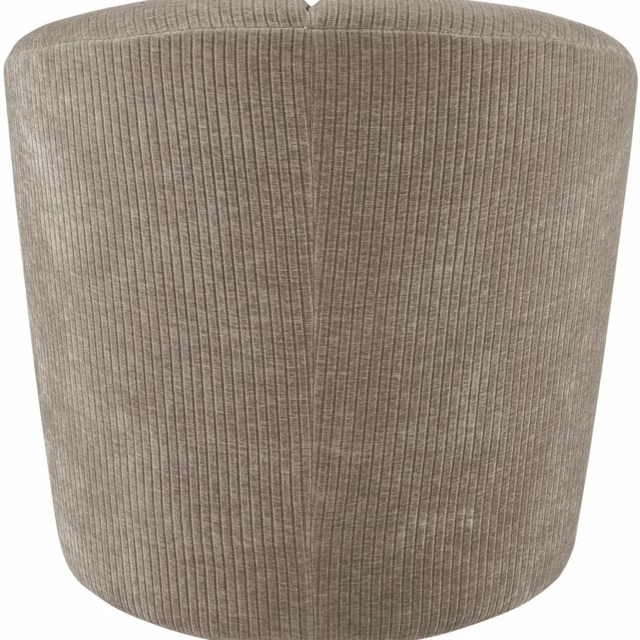 Woood MOJO draaifauteuil geweven ribstof donker zand Discount