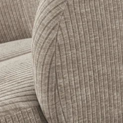Woood MOJO draaifauteuil geweven ribstof donker zand Discount