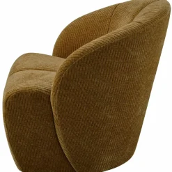 Woood Mojo draaifauteuil geweven ribstof honinggeel Outlet