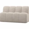 Woood Mojo Eetbankje 164 Cm Met Rugleuning Ribstof Ecru New