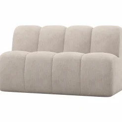 Woood Mojo Eetbankje 164 Cm Met Rugleuning Ribstof Ecru New