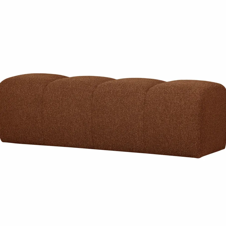 Woood MOJO eetbankje 164CM boucle roestbruin melange