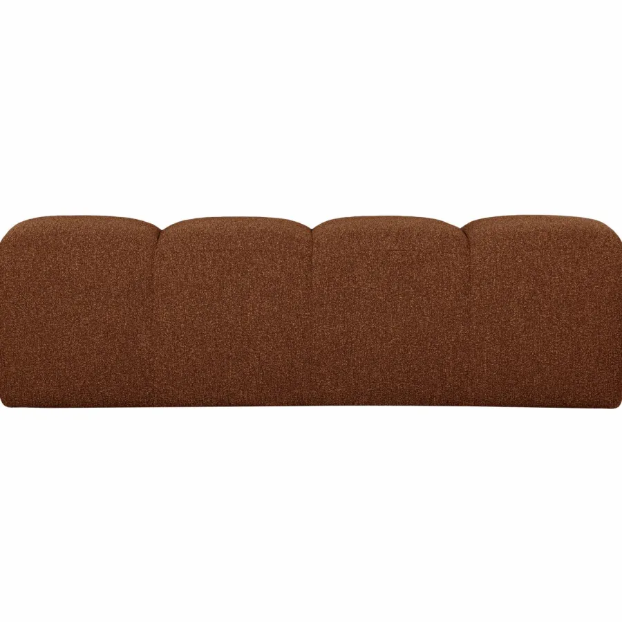 Woood MOJO eetbankje 164CM boucle roestbruin melange