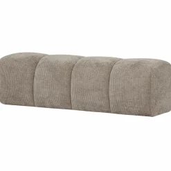 Woood MOJO eetbankje 164CM geweven ribstof donker zand Hot