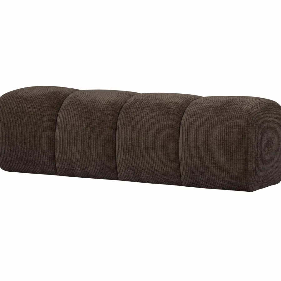 Woood MOJO eetbankje 164CM geweven ribstof bruin