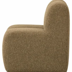 Woood Mojo Eetbankje 84cm Met Rugleuning Boucle Geel/Bruin Melange Clearance