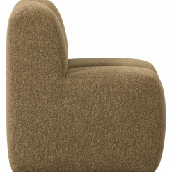 Woood Mojo Eetbankje 84cm Met Rugleuning Boucle Geel/Bruin Melange Clearance