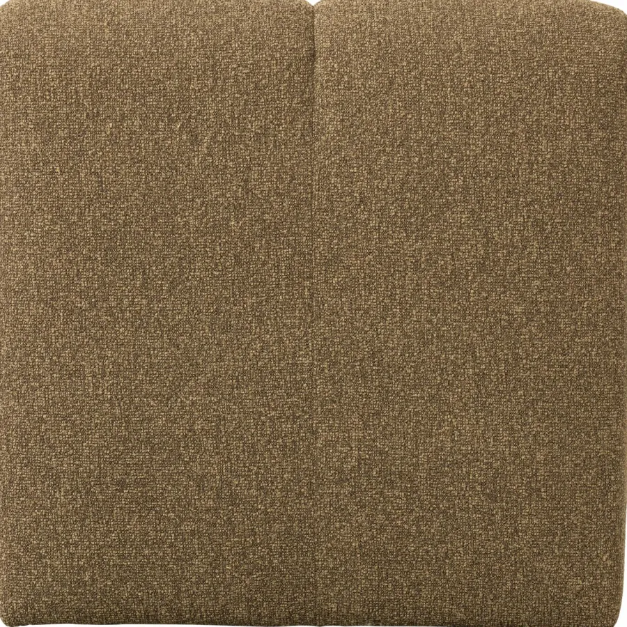 Woood Mojo Eetbankje 84cm Met Rugleuning Boucle Geel/Bruin Melange Clearance