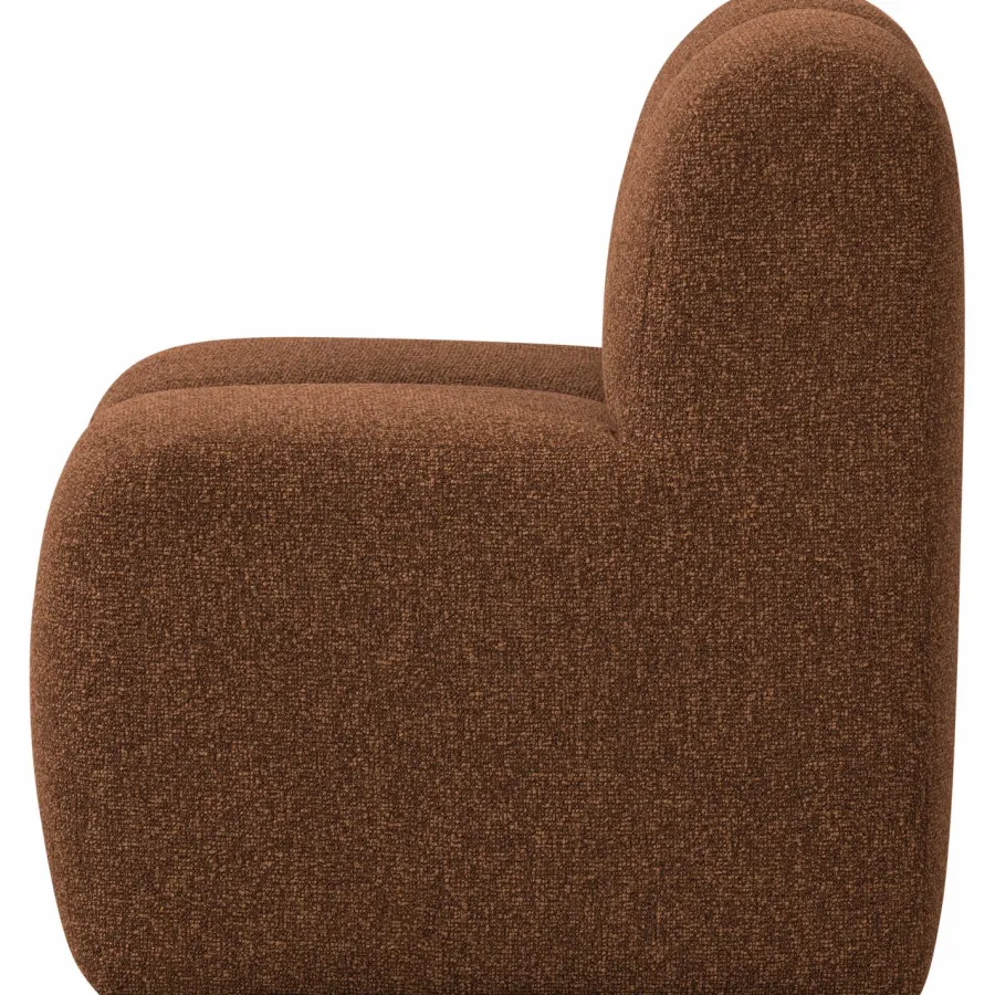 Woood Mojo Eetbankje 84cm Met Rugleuning Boucle Roestbruin Melange Best