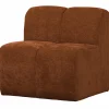 Woood Mojo Eetbankje 84cm Met Rugleuning Ribstof Roestbruin Hot