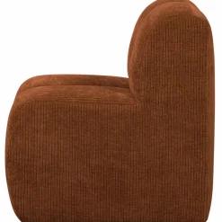 Woood Mojo Eetbankje 84cm Met Rugleuning Ribstof Roestbruin Hot