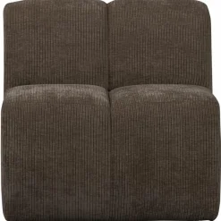 Woood Mojo Eetbankje 84cm Met Rugleuning Ribstof Bruin