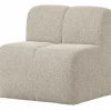 Woood Mojo Eetbankje 84cm Met Rugleuning Boucle Beige Melange Clearance