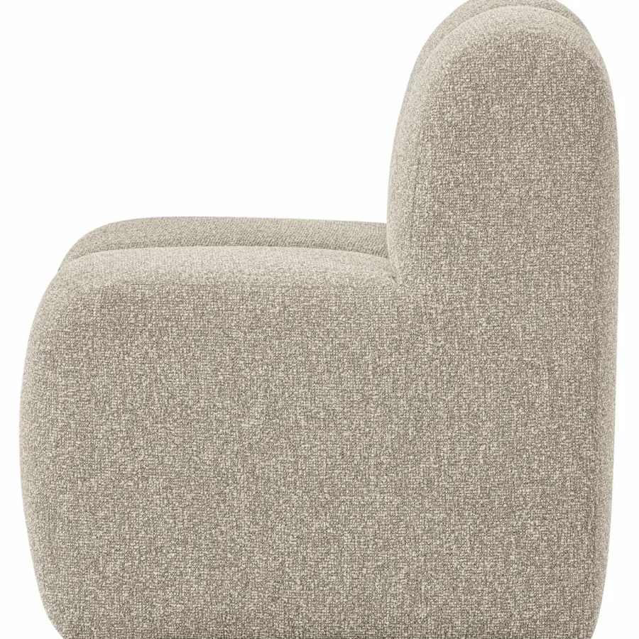 Woood Mojo Eetbankje 84cm Met Rugleuning Boucle Beige Melange Clearance