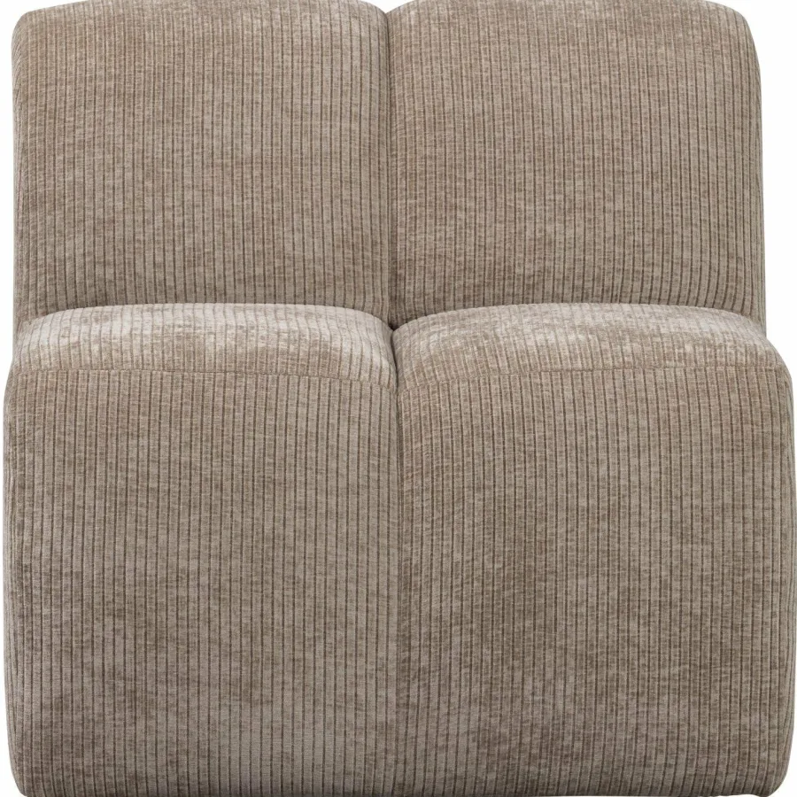 Woood MOJO eetbankje 84CM met rugleuning Ribstof donkerzand Clearance