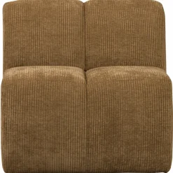 Woood Mojo Eetbankje 84cm Met Rugleuning Ribstof Honinggeel Clearance