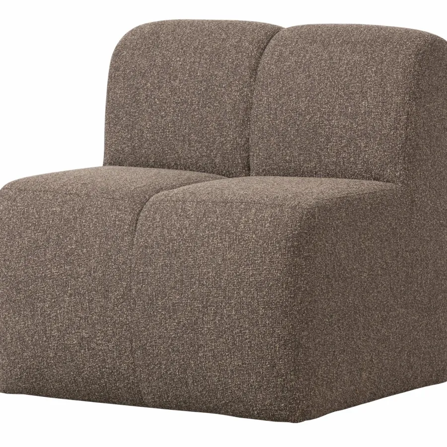 Woood Mojo Eetbankje 84cm Met Rugleuning Boucle Bruin Melange Online