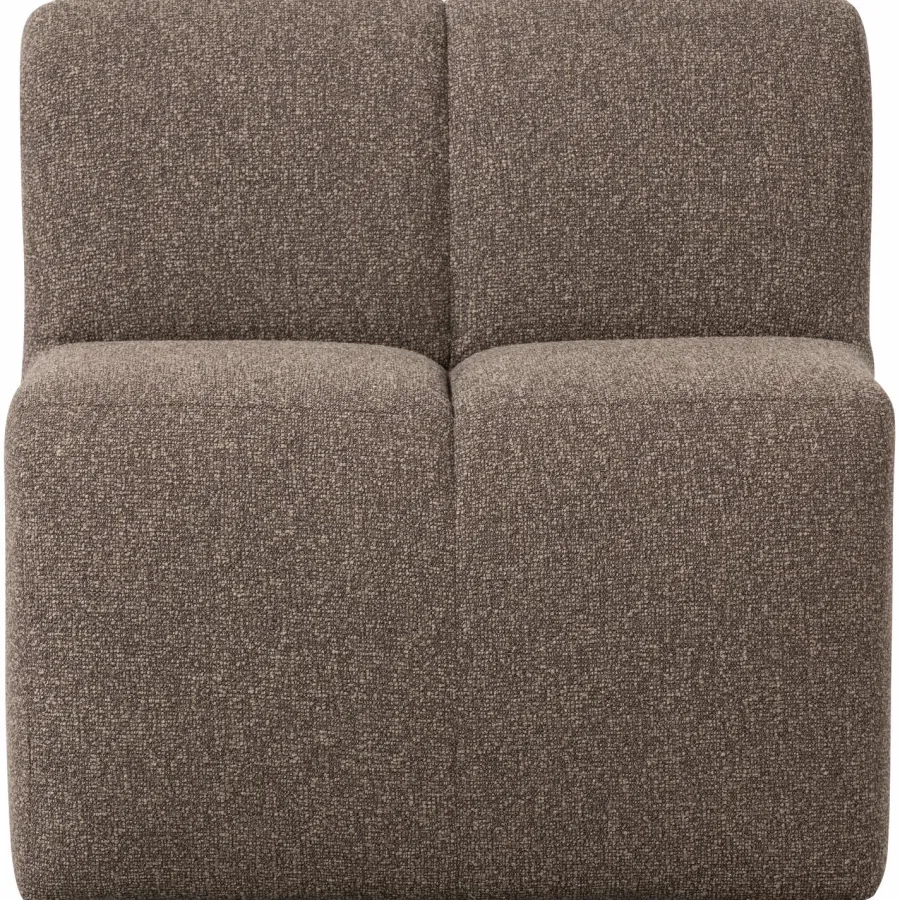 Woood Mojo Eetbankje 84cm Met Rugleuning Boucle Bruin Melange Online