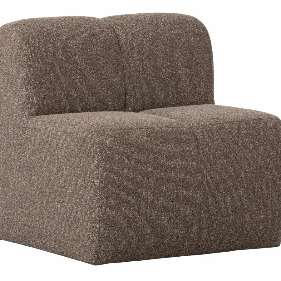 Woood Mojo Eetbankje 84cm Met Rugleuning Boucle Bruin Melange Online