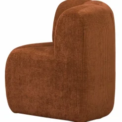 Woood Mojo Eetbankje Hoek Met Rugleuning Ribstof Roestbruin Outlet