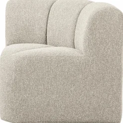 Woood Mojo Eetbankje Hoek Met Rugleuning Boucle Beige Melange New