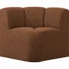 Woood Mojo Eetbankje Hoek Met Rugleuning Boucle Roestbruin Melange Hot