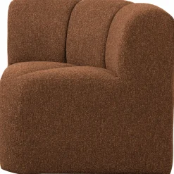 Woood Mojo Eetbankje Hoek Met Rugleuning Boucle Roestbruin Melange Hot