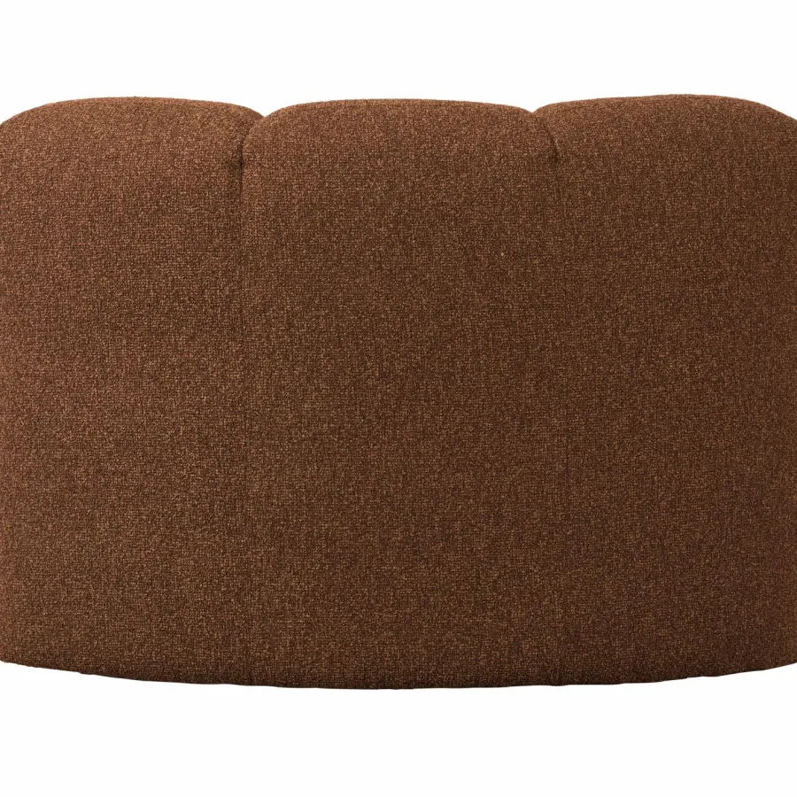 Woood Mojo Eetbankje Hoek Met Rugleuning Boucle Roestbruin Melange Hot